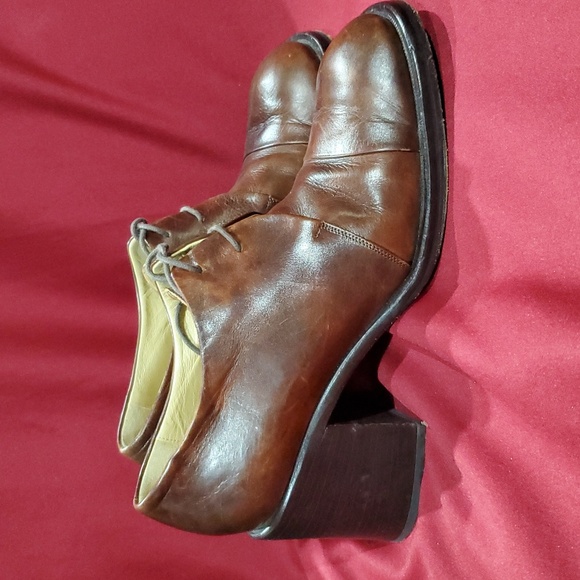 Varesino made in Italy heeled oxford lace up leather brown - Picture 2 of 8